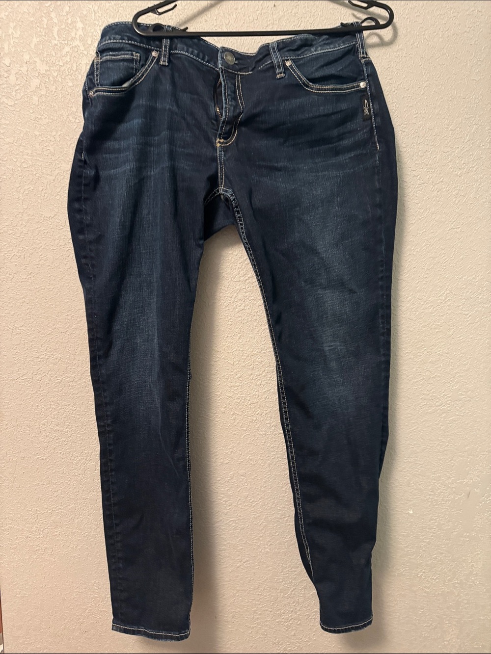 Silver Jeans Dark Indigo Skinny Stretch Jeans